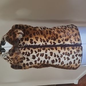 Vest Animal Print faux fur Vest NWT SIZe Small